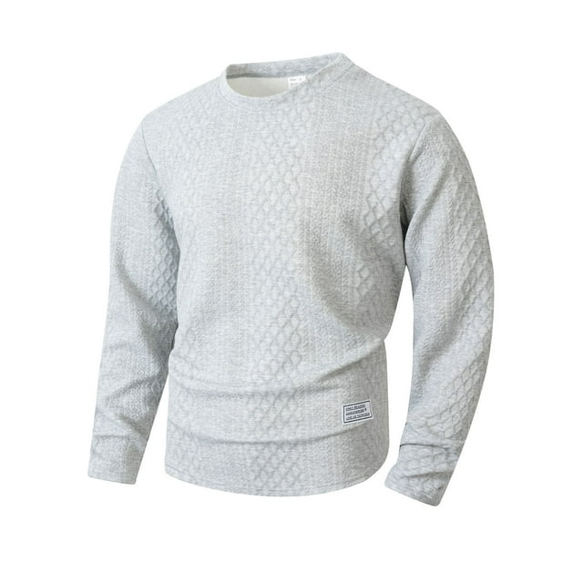 pstuiky Camisas de invierno de manga larga para hombre, Sudadera con capucha y cuello redondo de manga larga de color liso para hombre camisetas de hombre xxl