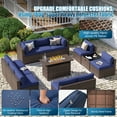 thumbnail image 5 of Sunmthink 12-Piece Outdoor Patio Furniture, Patio Furniture Sets with Fire Pit, Wicker Outdoor Conversation Set and Waterproof Cover, 5 of 9