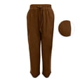 thumbnail image 2 of Womens Stretch Work Pants for Office, High Rise Straight Leg Trousers with Pockets, Wrinkle-Free Business Casual Bottom for Women, 2 of 6