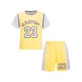 thumbnail image 3 of Kvysinly Kids Boys Basketball Jersey Team Practice Uniform Boys Athletic Shirts Number Tops and Mesh Yellow 160, 3 of 7