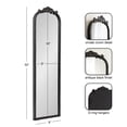 thumbnail image 6 of Kate and Laurel Arendahl Traditional Ornate Slim Panel Wall Mirror, 9 x 32, Black, Vintage Tall Mirror for Use as Versatile Entryway or Bedroom Wall Decor, 6 of 9