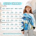 thumbnail image 7 of Xoenoiee Blue Golden Butterfly Marble Print Oversized Sweatshirt for Girls Comfy Casual Athletic Wear Soft Long Sleeve Pullover Round Neck Fall Winter Top, 9-10 Years, 7 of 7