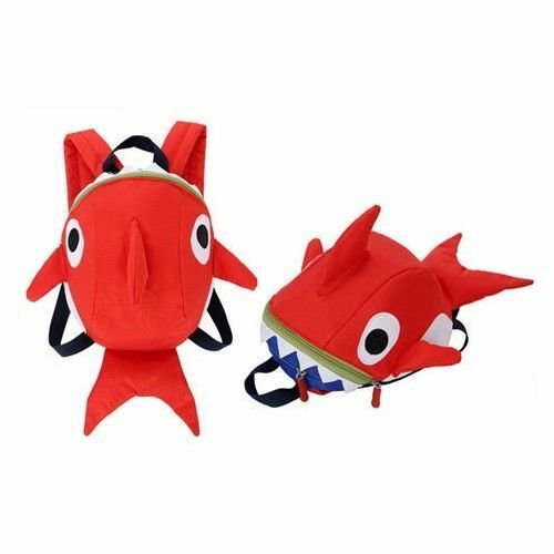 Mochila escolar antipérdida para niños pequeños, arneses, correas, dinosaurio, tiburón, novedadD Fivean unisex