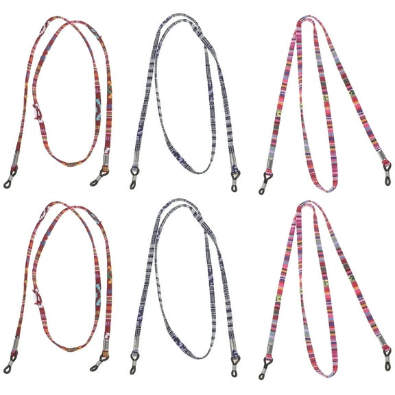 UKCOCO 6Pcs Eyeglasses Lanyard Fabric in Blue and White for Women and Girlfriends