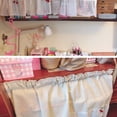 thumbnail image 5 of 1 cortina corta de algodón y lino para puerta, estilo rural americano, con encaje de cerezo, para armario (150 x 45 cm, color blanco), 5 of 5