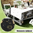thumbnail image 4 of decorUhome Disposable Birthday Party Tablecloth - 6 Pack, 54 x 108 inch Decorative Rectangular Table Cover, Waterproof Plastic Tablecloth, Black & White, 4 of 8