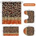 thumbnail image 3 of 4 Pcs Black Leopard Print Shower Curtain Set with Non-Slip Rugs, Toilet Lid Cover and Bath Mat, Wild Animal Skin Bathroom Decor Set with Shower Curtain and Rugs(Hooks Not Included), 3 of 6