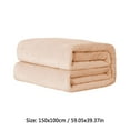 thumbnail image 7 of Tunhigl Cozy Solid Color Flannel Throw Blanket - Ultra-Soft Polyester Velvet Plush Blanket for Sofa, Bed, Living Room - Perfect Home Decor Gift for Women, Men, All Seasons Khaki, 7 of 7