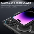thumbnail image 2 of Compatible with iPhone 15 Pro Max Case Magnetic Stand [Compatible with MagSafe] [Drop Protection] [Camera Lens Protector] Shockproof Protective Case with Rotatable Invisible Kickstand, Black, 2 of 16