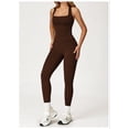 thumbnail image 4 of PISONIC Women Two Piece Workout Sets Racerback Tank Tops Matching High Waisted Leggings with Pockets Gym Yoga Outfits, 4 of 5