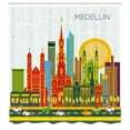 thumbnail image 2 of Ambesonne Travel Shower Curtain, Graphic Image Medellin City, 69"Wx84"L, Multicolor, 2 of 4