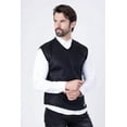 thumbnail image 3 of Barabas Men's Shiny Sleeveless Fisherman Knitted Sweater Vest WV201, 3 of 11