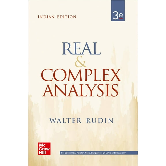REAL AND COMPLEX ANALYSIS 3RD EDITION, 9789355326119, 9355326114, Paperback,