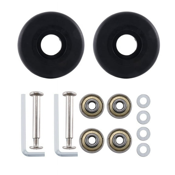 50mm X 18mm Luggage Replacement Wheels, Polyurethane Swivel Caster Carbon Steel Bearing Repa