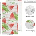 thumbnail image 2 of Summer Watermelon Palm Leaves 2 PCS Hand Towels for Bathroom, Watercolor Fruit Kitchen Towel Ultra Soft and Absorbent Decorative Fingertip Face Bath Towels for Spa & Hotel, 28.3"x 14.4", 2 of 5