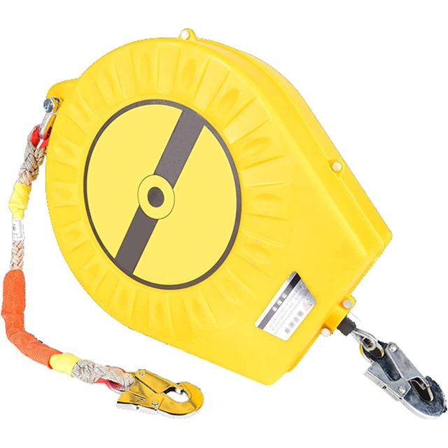 Fall Protection Self Retracting Lifeline Shock Absorbing Lanyard Cable,Fall Arrester Block Inertia Reel Height Safety Device,Roofing Construction Fall Arrest Gear (Size : 7m)