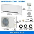 thumbnail image 3 of Dextrus 17 SEER2 12000 BTU (1 Ton) Mini Split Air Conditioner & Heat Pump, 208-230V Ductless AC, WiFi, 750 Sq. Ft., 3 of 11