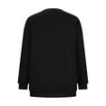 thumbnail image 4 of Duoif Fall Sweatshirts for Women, Women's Side Slit Sweatshirt - Round Neck with Pocket Womens Sweatshirt Black L, 4 of 6