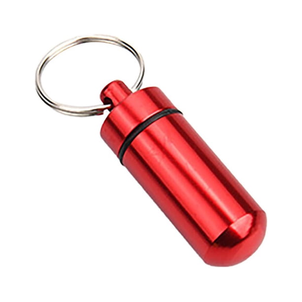 sweethay Mini pastillero de aluminio a prueba de agua, 1 unidad, estuche para botellas, soporte para medicamentos, llavero, caja de Type11 NO11