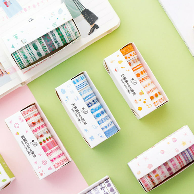 10 Rolls Floral Washi Tape Sticker Scrapbooking Planner Paper Stationery  DIY