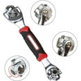 thumbnail image 2 of Universal Wrench 48 in 1 Socket Wrench, Flexible Multi Functional Dog Bone with 360 Degree Rotating Head, 2 of 7