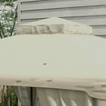 thumbnail image 5 of Barara King Gazebo, Outdoor Canopy Shelter,9.6' x 11.6' Patio Gazebo Outdoor Canopy Shelter with 2-Tier Roof and Netting, Cream White, 5 of 13