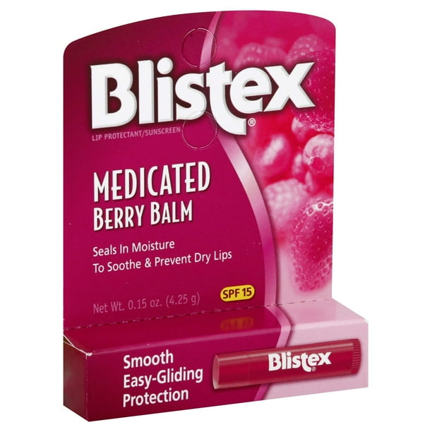 Bálsamo labial Blistex Medication Berry, 4,25 ml, paquete de 24