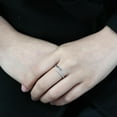 thumbnail image 6 of Womens Rings No Plating 316L Stainless Steel Ring with Epoxy in Jet DA312, 6 of 6