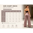 thumbnail image 4 of Gleelaud Women's High Waist Wide Leg Lounge Pants, Soft Stretch Drawstring Casual Yoga Pants with Side Pockets, 4 of 9