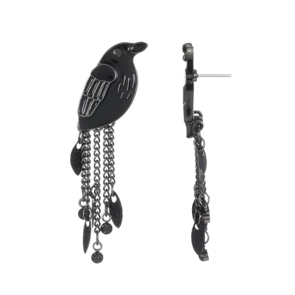 Way to Celebrate Crow Halloween Earrings, 1 Pair