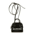 thumbnail image 1 of Pre-Owned Balenciaga Black Mini Ville Top Handle Crossbody Handbag Croc Embossed Leather, 1 of 8