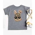 thumbnail image 4 of Ink Printed NOT a Chenille Patch Family Matching Camo Hat Easter Bunny Shirt for Boys Granite Heather Shirt Youth Large, 4 of 8