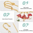 thumbnail image 6 of PH 5PCS Stainless Steel Safety Pin Brooches 5 Styles Alloy Enamel Brooches Fashion Sweater Shawl Clips Cactus Pot Mushroom Brooch Pins Jewelry for Clothing Dress Decoration Accessories Colorful DIY, 6 of 6