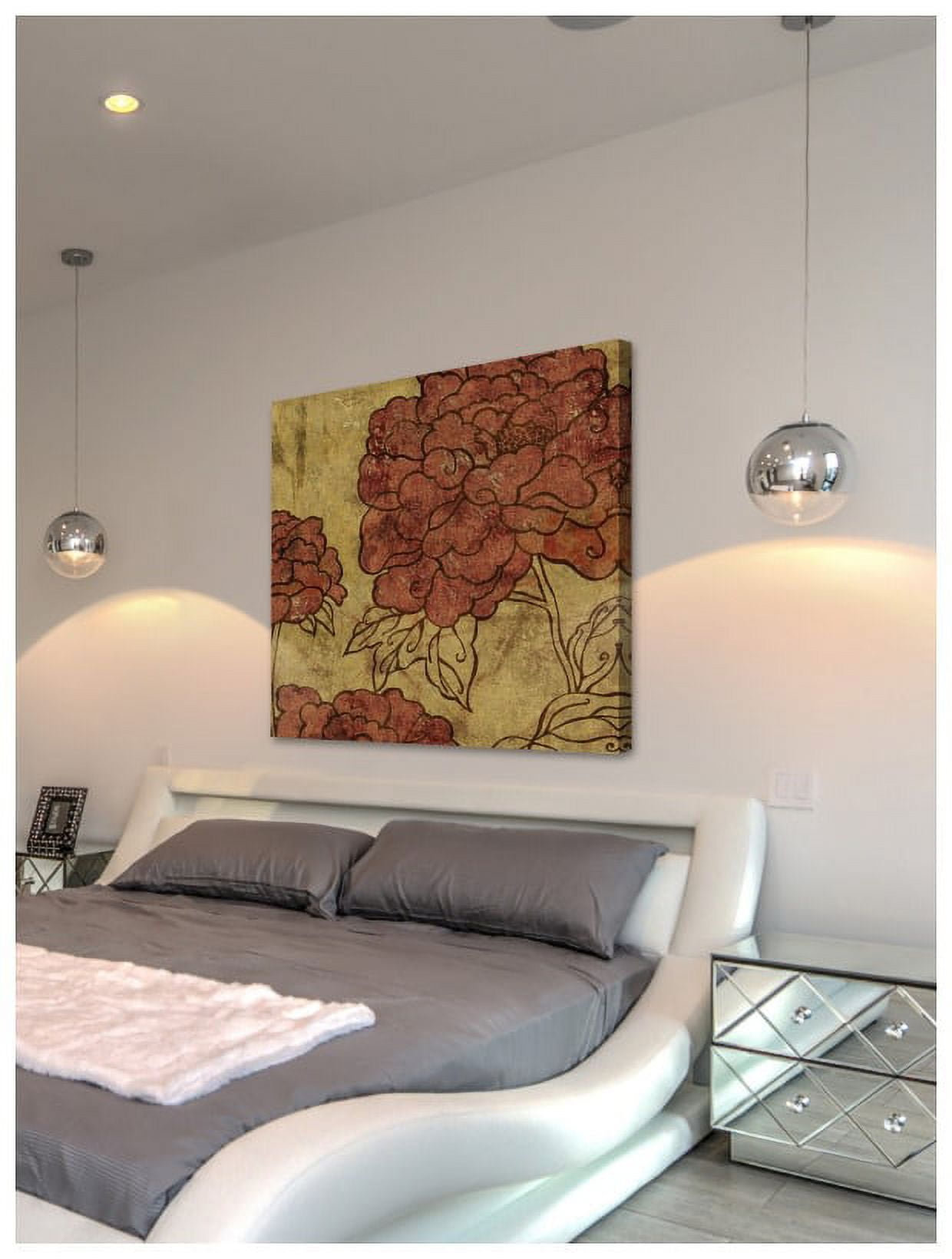 "Peonies I" Painting Print on Wrapped Canvas