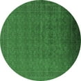 thumbnail image 1 of Ahgly Company Indoor Round Oriental Emerald Green Industrial Area Rugs, 7' Round, 1 of 4