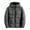 Dark Gray, variant on fartey Men's Plus Size Puffer Hooded Jackets Holiday Deals Baggy Fit Full Zip Drawstring Thicken Cotton Coat Thermal Cozy Zipper Pockets Winter Ski Parka Jacket, M-4XL