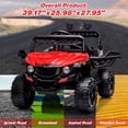 thumbnail image 4 of Historyli Auto eléctrico para montar: volante realista,asiento espacioso con cinturón de seguridad,espacio de almacenamiento independiente,neumáticos duraderos con amortiguadores y control remoto, 4 of 7