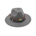 thumbnail image 1 of Minnieouse Gorros coloridos de algodón para niñas y niños, para cualquier ocasión, sombreros de Panamá para niños, protección solar, Sombreros gris claro Mediano (56-58cm), 1 of 6