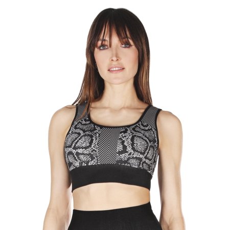 

Wellfit Women s Seamless Jacquard Sports Bra with Removable Cups