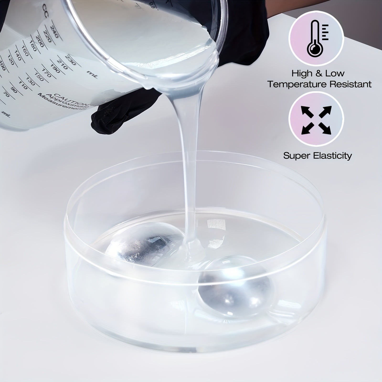 32oz Silicone Rubber for DIY Epoxy Resin Making - High-Performance Making Kit, Fast Curing, Non-Toxic & Heat - Ideal for Casting Resin, Soap, Wax, Crafts, and DIY Projects (20A) Purple