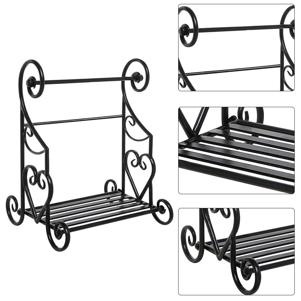 Lowestbest Freestanding Paper Towel Holder, Metal Kitchen Countertop Stand with Spice/Condiment Shelf Rack Lowestbest Freestanding Paper Towel Holder, Metal Kitchen Countertop Stand with Spice/Condiment Shelf Rack