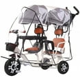 thumbnail image 3 of MELIVO 1Pc Double Strollers Rain Cover Windproof Protective Sleeve Case for Twin Baby Prams Side by Side/Front Rear, 3 of 7