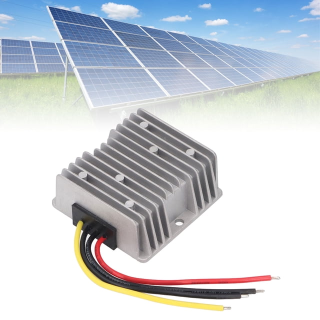 DC Converter Regulator, IP68 Water Proof Overload Guard Shock Resistant Voltage Reduction Power Regulator Easy Installation for Vehicles