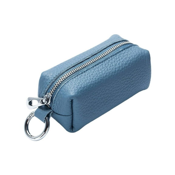 Preplabs Key Holder - Leather Car Keychain Purse, Handheld Change Wallet Compact Men Women Accessory