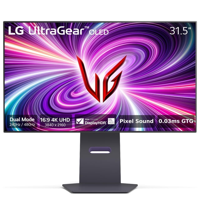 LG UltraGear 32GS95UE-B 32" 16:9 Modo Dual 4K UHD 240Hz y Monitor de Juegos OLED HDR Full HD 480Hz