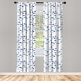 thumbnail image 3 of Ambesonne Animal Curtains, Watercolor Fishes, Pair of 28"x95", Pale Blue Mauve Blue, 3 of 5