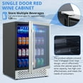 thumbnail image 4 of Beverage Refrigerator - 120 Cans Capacity Cooler, Under Counter Fridge with Glass Door,LED Touch Control, Safety Locks, Removable Racks, For Kitchen, Bar, Office, Built-in/Freestanding, 4 of 9