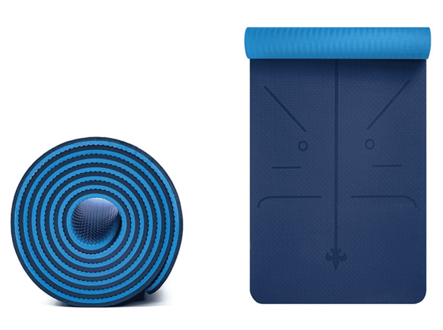 Yoga Non Slip Yoga Mat, Body Alignment System, TPE Material - Textured Non Slip Surface and Optimal Cushioning,72"x 26" Thickness 1/4"