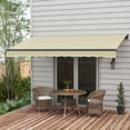 thumbnail image 6 of 12' x 10' Retractable Awning, 280gsm UV Resistant Sunshade Shelter for Deck, Balcony, Yard, Beige, 6 of 6