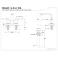 thumbnail image 2 of Kingston Brass KB8461DL Concord 4 in. Centerset Bathroom Faucet with Push Pop-Up, Polished Chrome, 2 of 2